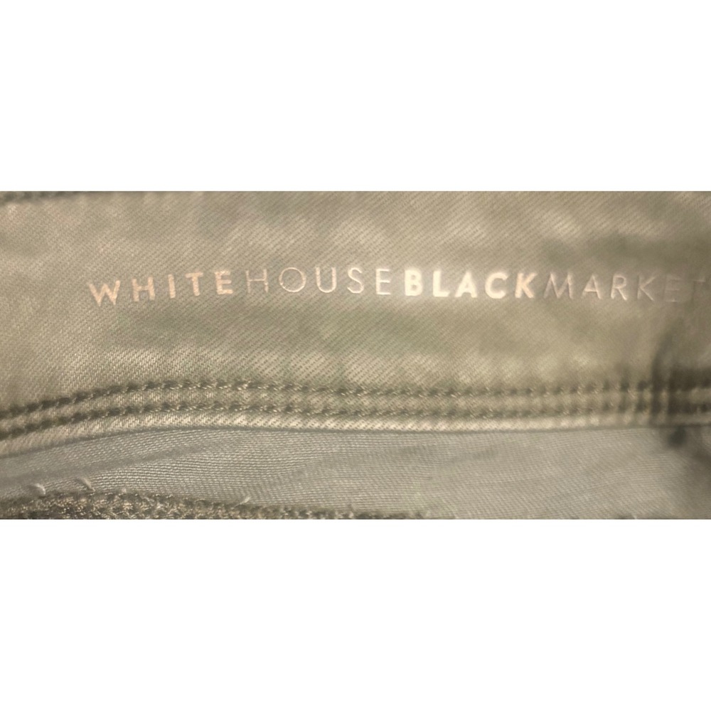 White House Black Market The Skinny Ankle Olive Green Moto Utility Pants 16L - Picture 7 of 7